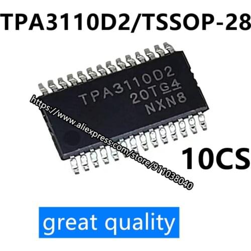 10PCS/LOT TPA3110D2 brand new TSSOP-28 patch audio power amplifier power amplifier integrated block circuit chip