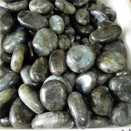 1000g/lot Natural Labradorite Crystal Tumbled Palm Gem Stone Wholesales Price Free Shipping