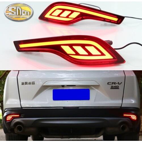 2-in-1 Functions LED Reflector Lamp Rear Fog Lamp Bumper Light Brake Light For Honda CR-V CRV 2017 - 2020