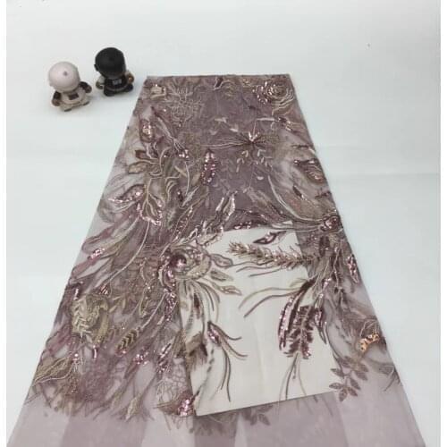 2021 high-quality African sequin lace fabric French mesh embroidery tulle lace fabric, Nigerian wedding evening dress XX3721