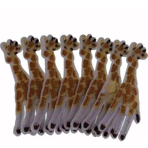 5Pcs Animal Giraffee Embroidery iron on patches for clothes Kid Applique Sewing DIY Badges Stickers Decorative Accessories