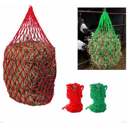 83cm MagiDeal Nylon Haylage Net Small Holed Hay Net Haynet Equipment Durable Horse Care Products Mildew Proof Red / Green