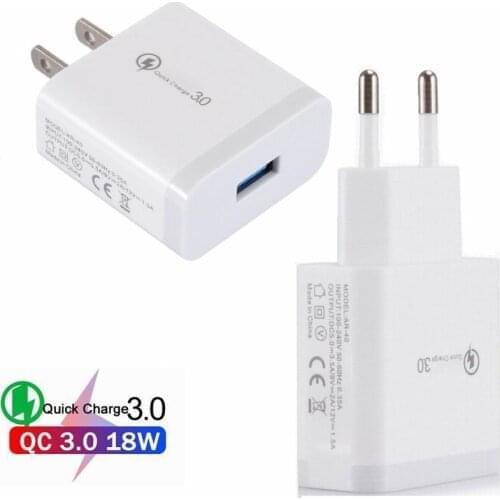QC3.0 USB Quick Charger QC 3.0 Fast Charging Power Adapter 3.5A 18W Portable Wall Charger EU US Plug For SAMSUNG IPHONE HUAWEI