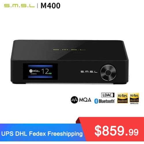 SMSL M400 DAC chip AK4499 Support MQA decoding DSD 32-bit 768kHz USB XMOS XU216 Bluetooth UAT Decoder