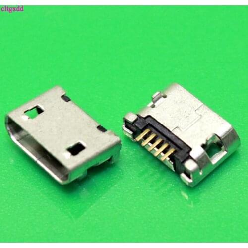 Cltgxdd New high quality 100pcs/LOT Micro USB 5P,5-pin DIP Micro USB Jack,5Pins Micro USB Connector Tail Charging socket