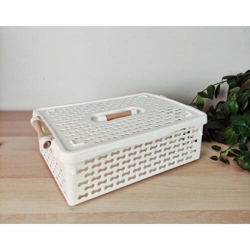 Rebecka Wood Handle decorative baskets With Lids-Big size decorative baskets cestos decorativos декоративные корзины