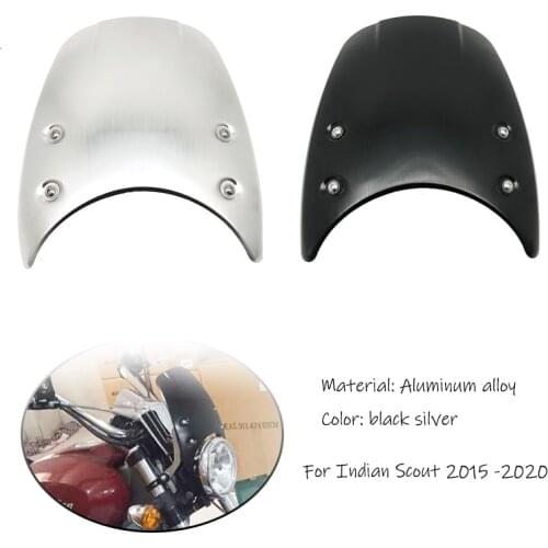 For Indian Scout 2015 2016 2017 2018 2019 2020 Scout Sixty/Scout Bobber Motorcycle Windscreen Windshield Aluminum 39mm-41mm