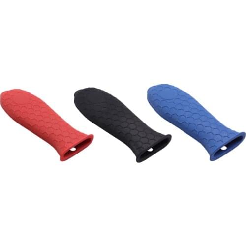 Home Silicone Handle Pot Holder Cast Iron Skillets Pan Sleeve Grip Cover Gadget