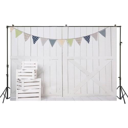 HUAYI Photography Backdrops Old Barn Doors Newborn Studio Portraits Photobooth Background Brick Wall Photo Backdrop W-7645