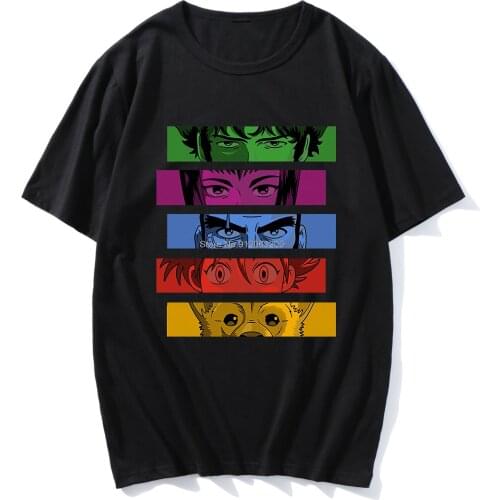 Classic Japanese Anime Movie Cowboy Bebop T-shirt Funny Too Good, Too Bad Tshirt Men Spring Summer Tops Harajuku Streetwear 90s