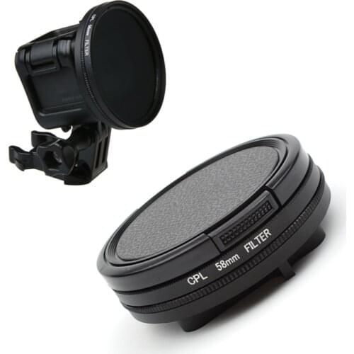 CPL Filter Circular Polariz + Lens Protector Cap + 58mm Ring Filtors Filtro For Gopro Hero 4 5 session Accessories