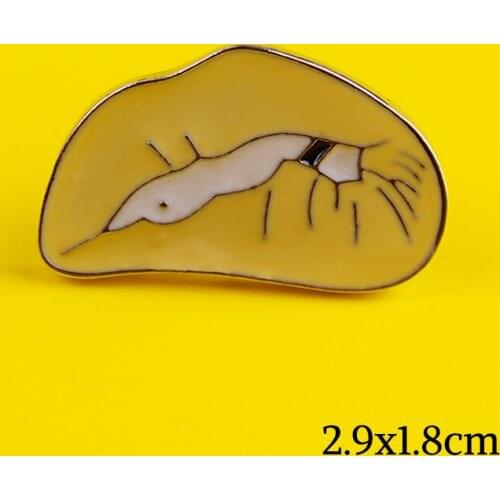 Cool Badges For Clothes Backpack Jeans Enamel Pins Punk Pin Girl Power Metal Badge On Clothes Mouth Lapel Pin Bags Badge Gifts