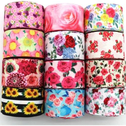 New 1-1/2 38mm large flower ribbon 10 yards DIY handmade materials headdress bow Christmas New Year decoration Grosgrain ribbons