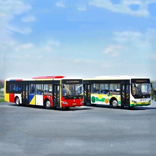 1/42 Original Yutong Bus Hybrid Power New Energy Guangzhou Alloy Casting Car Model New Collection