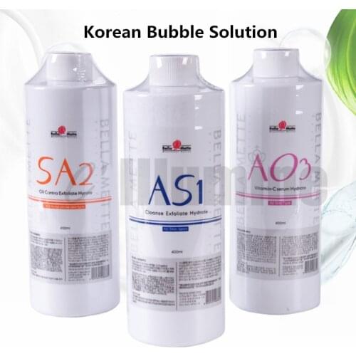 SET South Korea Small Bubble Solution Management Equipment Water Oxygen Essence Clean Black Water AS1 + SA2+AO3 400ml/bottle