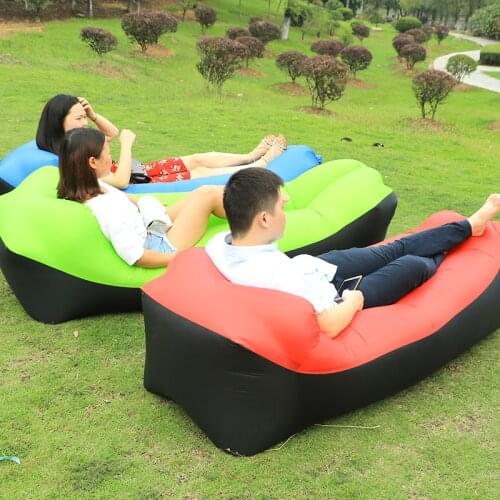 Inflatable Sleeping Bed Air Bag Lazy Portable Beach Sofa Outdoor Activity Supply Air Lounger Sofa Inflable Air Chair Camping Bag