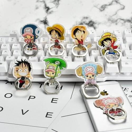 New Phone Ring Holder Mobile Phone Holder Stand Cartoon One Piece Desk Finger Ring Holder Table Suporte Celular for iPhone