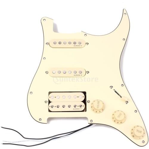 Prewired 3-ply Pickguard Scratchplate SSH for ST Stratocaster Electric Guitar