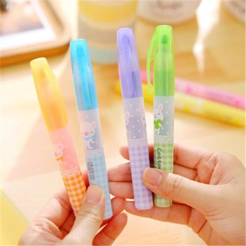 DL AH41 love pen stationery lovable cartoon rabbit with bear fluorescent pen slanted head large capacity marker pen 6252