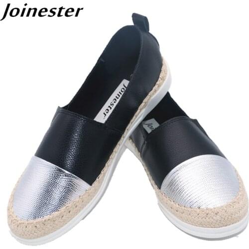 Round Toe Slip-on Casual Shoes for Ladies Flat Heeled PU Leather Flats Women Leisure Loafers Autumn Moccasins Runway Sneakers