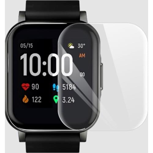 Screen Protector Compatible with Haylou LS02 Smart Watch Flexible TPU Film Bubble Free Anti-Scratch HD Clear Protector Durable