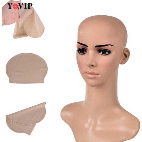 1Pc New Light Shade Bald Cap Funny Latex Skin Fake Bald Head Unisex Fancy Film Party Dress Skin Head Wig Cap Latex Mask Hat