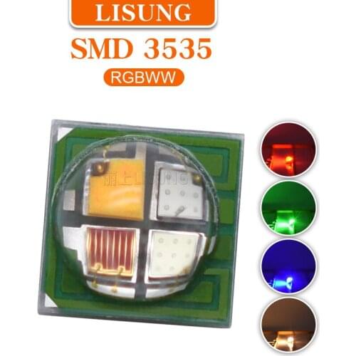 10pcs/bag High Power 4w 3535 Rgbww Fullcolor Multicolor 3v Red Green Blue Warm White 4*1w Chip Flashlight Stage Lights Source