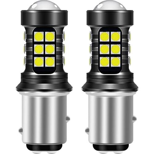 2x CANBUS BAY15D 1157 P21W LED 1156 BA15S LED Bulb R5W 3157 7443 T20 Car Lights Amber Yellow Turn Signal Backup Reverse Lamp 12v