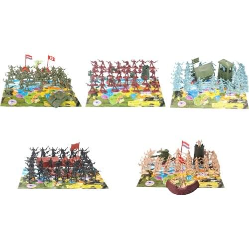 41x Playset 4cm Figures Army Men Soldier Play Set For Kids Gift