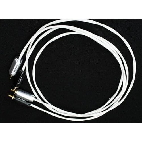 Aucharm Copper Plating Silver RCA Sub Gold Plated Plug Audio Cable