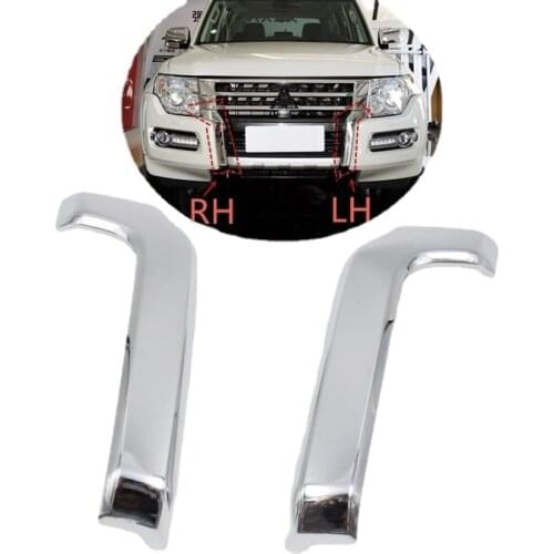 Seahorse Car Front Bumper Grill Chrome Trim Molding Decorative cover For Mitsubishi Pajero Montero V93 V97 V98 2015 2016 2017