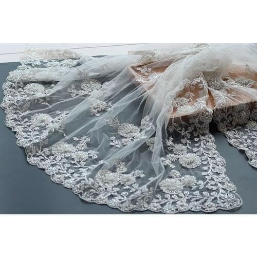 Free shipping ivory Lace Tablecloth Cover Handmade Beaded Sequined Square Embroidered Sheet