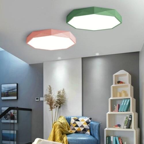 Color ultra-thin LED ceiling lamp Nordic simple bedroom hanging lights creative personality macaron study chandelier YHJ122303