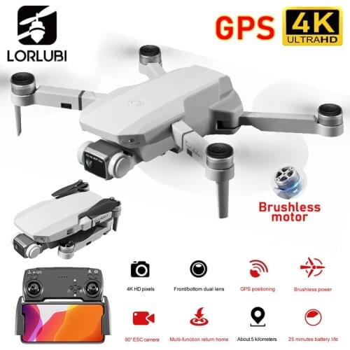 LORLUBI S107 Drone 4K HD GPS Camera 5G Wifi FPV 28Min Flight Time Brushless Motor Foldable Professional Quadcopter 5km Distance