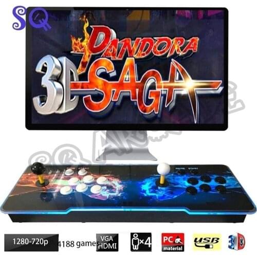 New come Pandora 3D Saga Game Console 4188 in 1 160*3d Games Save/Pause/Record/Search Functin Update from 2448/4108 in 1