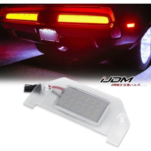 IJDM OEM-Replace 18-SMD LED12V 6000k White For Dodge Charger Challenger Chrysler 300 Dart etc License Plate Light