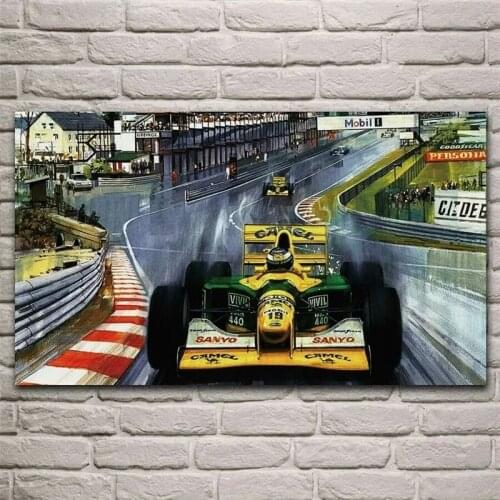 Benetton Famous Racing Star F1 Canvas Painting Print Nordic Home Decor Wall Art Picture For Living Room Decoration Frameless