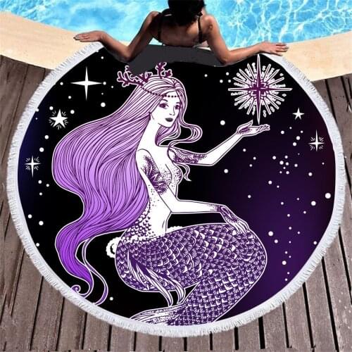 Beautiful Blue Mermaid Print Bath Towel 3D Microfiber Adult Children Bathroom Swimming Quick Dry Absorbent Beach Towels