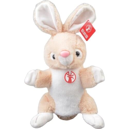 25cm Rabbit Stuffed Plush Soft Doll Animals DevelopToy Girls Baby Kids Hare Hands Puppets Birthday Gift
