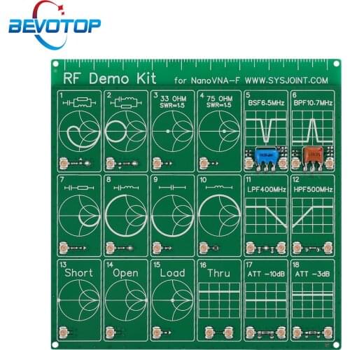 RF Demo Kit for NanoVNA VNA RF Test Board Vector Network Test Filter / Attenuator Network Analyzers Electrical Instruments
