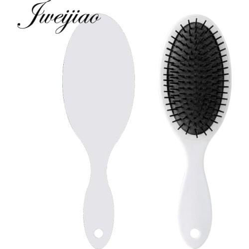 JWEIJIAO Personalized Custom Photo Salon Massage Comb Woman Tangle Scalp Shower Wet Detangle Hair Brush Salon Hair Styling Tools