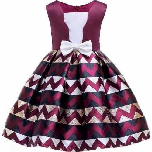 Prom Gown Elegant Kids Girls Dresses Stripe Tutu Dress Wedding Pageant Princess Dress Girls Wedding Dresses Baby Girl clothes
