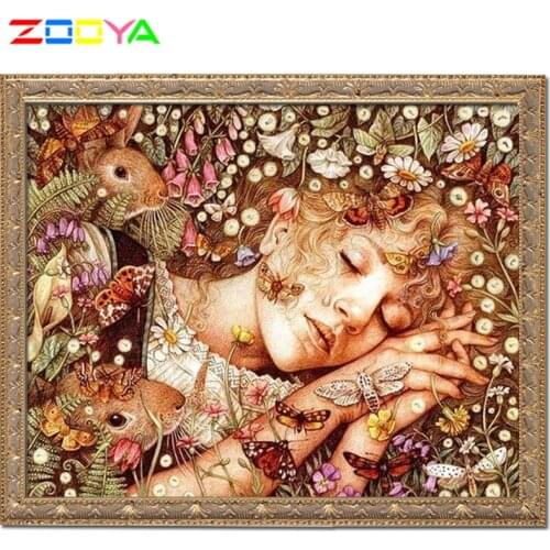 Full Square Diamond Embroidery Sleeping Beauty 5D Diamond Mosaic Cross Stitch Picture Of Rhinestones Wall Deocraiton Gift Jq439