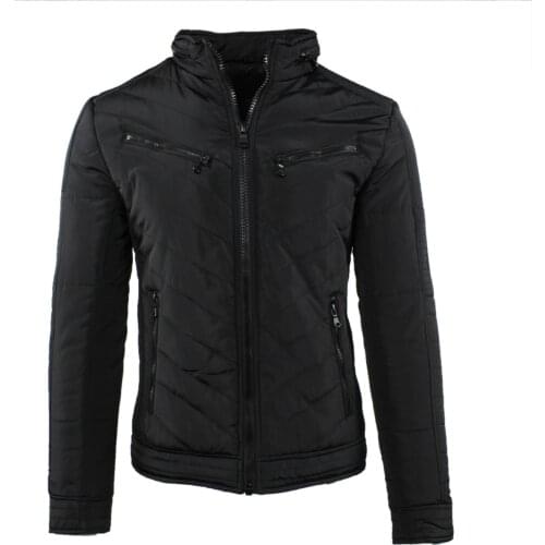 Down 100 grams men quilted jacket black vest waterproof Casual Bomber elegant tailoring