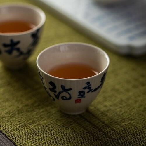 Hand painted white porcelain handmade tea cup tasting tea cup Master Cup personal cup kungfu tea ceremony tea ware NO.YZ2