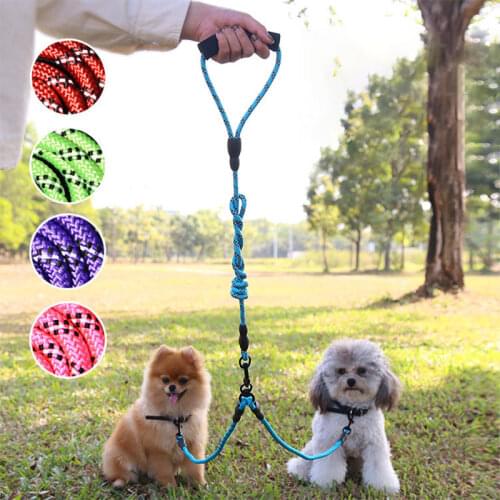 Dog Leash One Off Two Durable Nylon Multicolor Harness Pet Harness Reflection Stripe Traction Rope Harness Accessories Small Dog