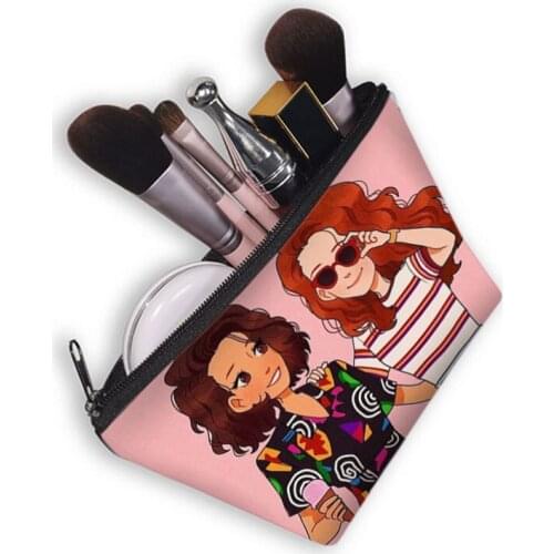 Womens Printed Cosmetic Bags Makeup Pouch Girls Storage Bags Ladies Toiletry Bag Organizer Purse Travel Accessories