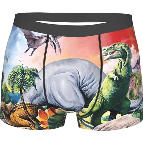 DINOSAURS Jurassic World Science Fiction Adventure Film Underpants Cotton Panties Man Underwear Ventilate Shorts Boxer Briefs