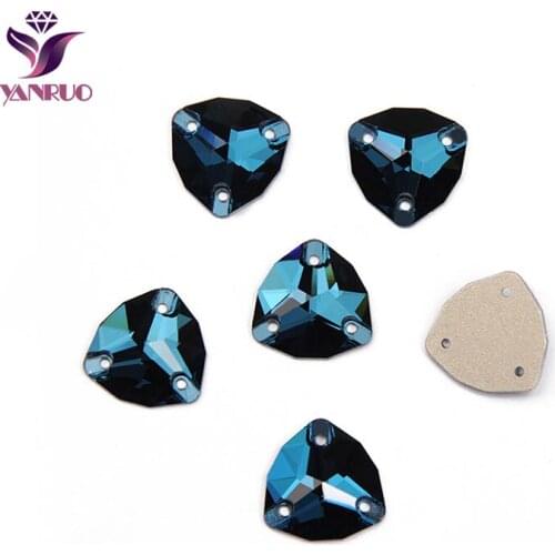 YANRUO 3272 Trilliant Montana Jewelery for Crafts Diamond Imitation Strass Glass Dresses Rhinestones