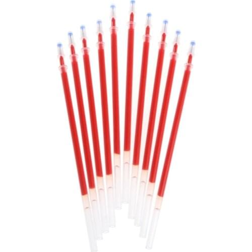 YYDS 10Pcs 0.38mm 0.5mm Gel Ink Ballpoint Pen Refill Black Blue Red Stationery Supply